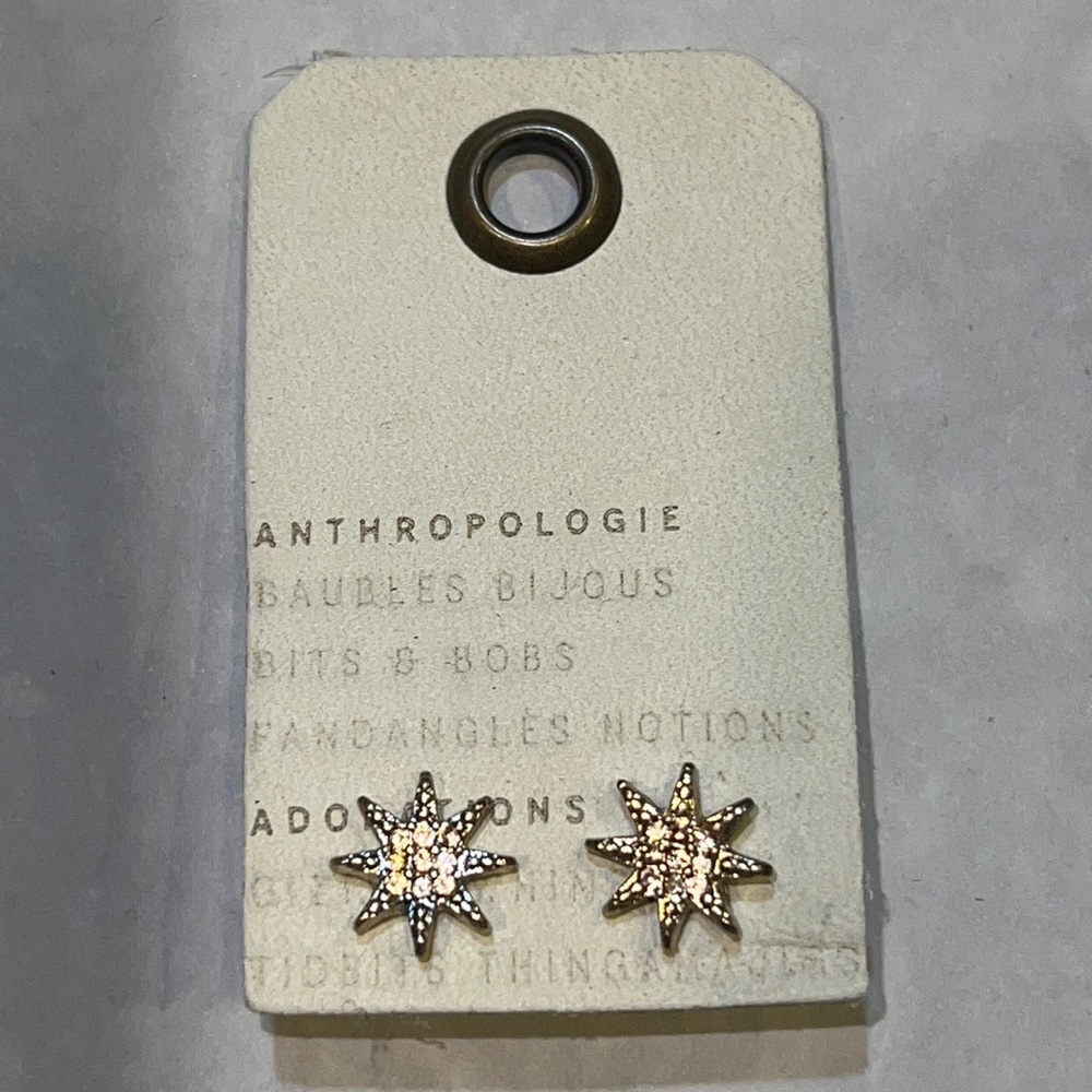 🌟 NWT! ANYHROPOLOGIE Star Earrings